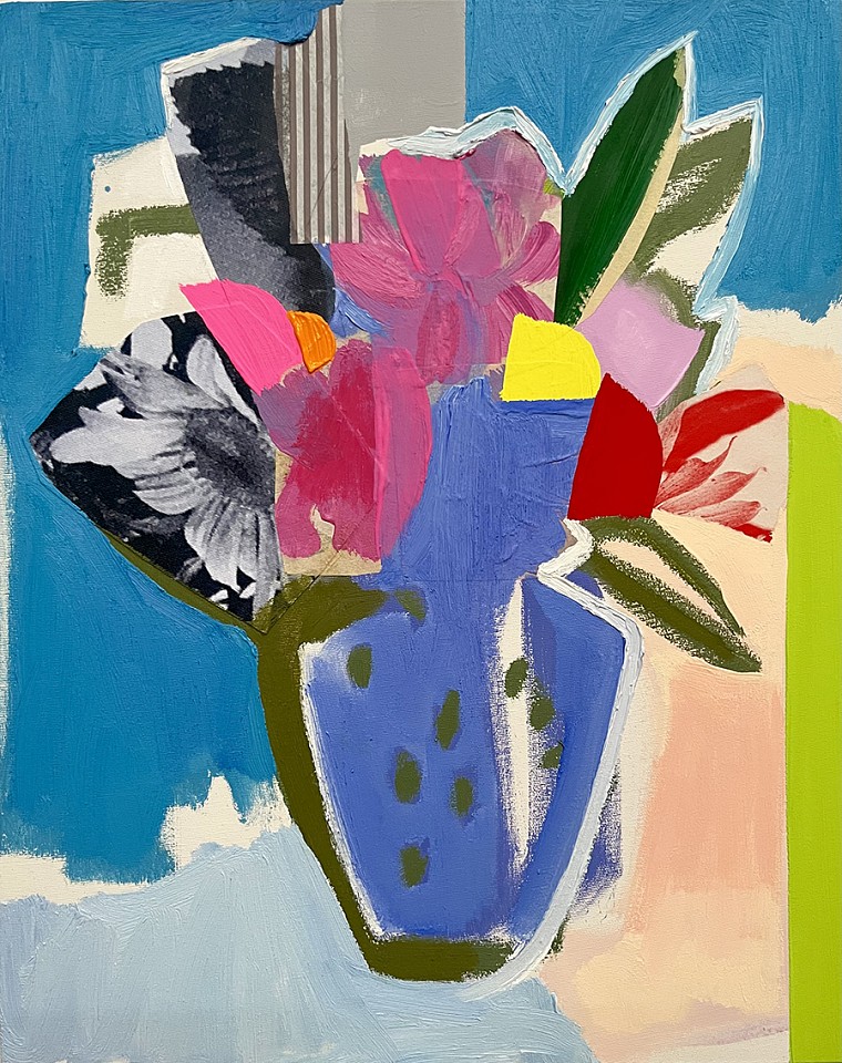 Emily Filler, Small Bouquet (pink flowers)
Mixed media on canvas, 20 x 16 in.