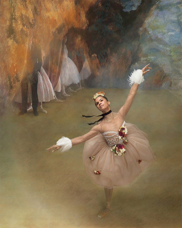 Ken Browar & Deborah Ory, Misty Copeland (After Degas, "Star")
Dye sublimation print on aluminum, 50 x 42 in.
Principal, American Ballet Theatre