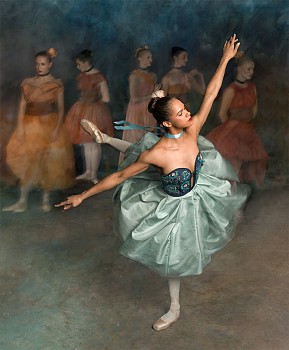 Ken Browar & Deborah Ory - Misty Copeland (After Degas, "Green Dancer") 50 x 42 in.