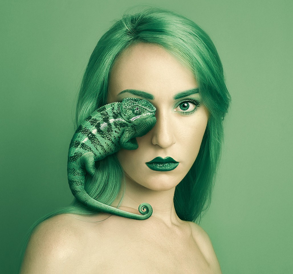 Flora Borsi, Animeyed, Chameleon
Archival pigment print on Hahnemühle paper, 27 1/2 x 29 1/2 in.