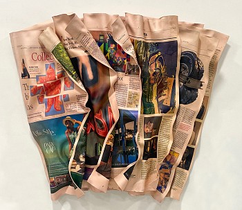 Paul Rousso - Financial Times (Sold) 52 x 59 x 10 in.