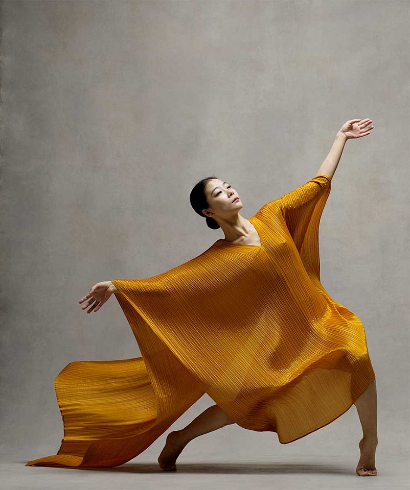 Ken Browar & Deborah Ory, Xin Ying I, Principal Martha Graham Dance Company in Issey Miyake
Dye sublimation print on aluminum, 50 x 42 in.