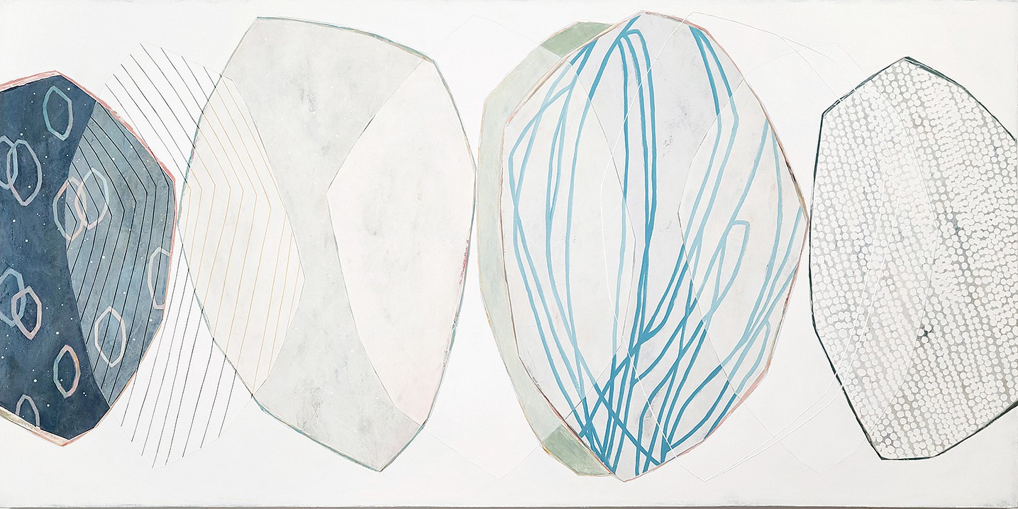 Karine Leger, Trembling Heart XV (Sold)
Acrylic & mixed media on canvas, 36 x 72 in.
