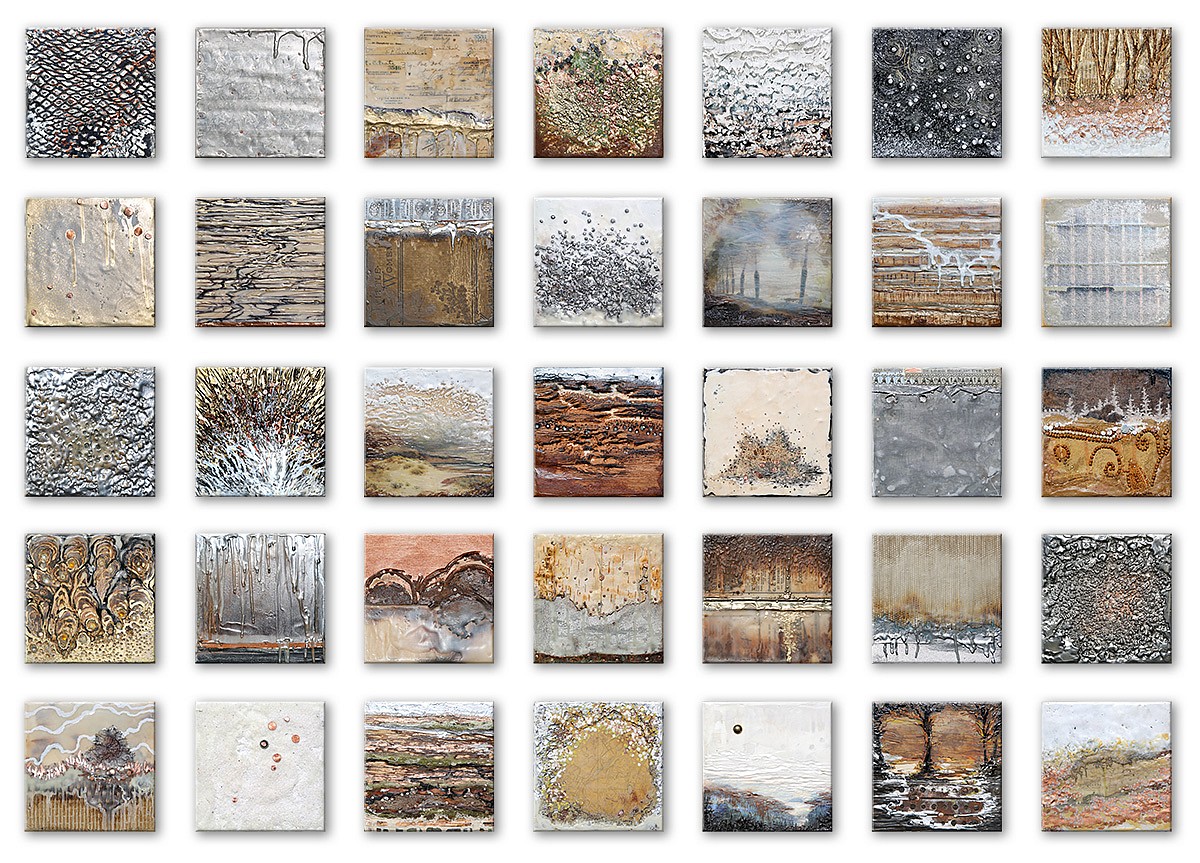 Robin  Luciano Beaty, Periphery Series, No. 4
Encaustic & mixed media on panel, 37 x 52 1/2 in.