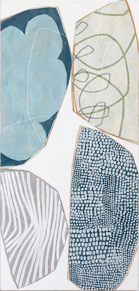 Karine Leger, In conversation #2
Acrylic & mixed media on canvas, 50 x 24 in.
