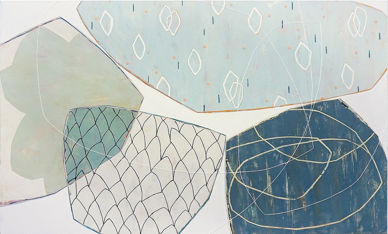 Karine Leger, To Sing Outside
Acrylic & mixed media on canvas, 36 x 60 in.