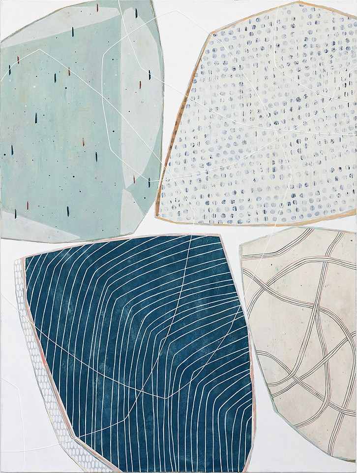 Karine Leger, Traces
Acrylic & mixed media on canvas, 48 x 36 in.