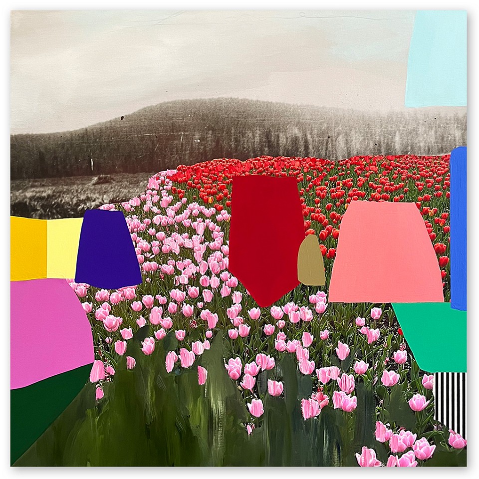 Emily Filler, Field of Tulips #1
Mixed media on canvas, 35 x 35 in.