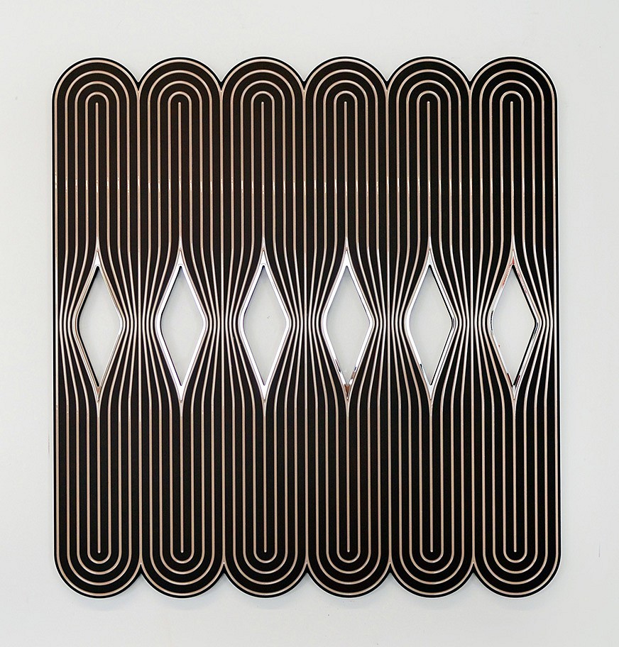 Jenna Krypell, Leather
Mixed media on panel, 47 x 44 in.