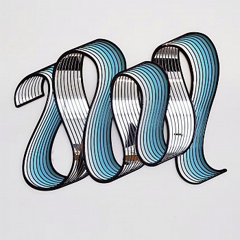 Jenna Krypell - Steel and Teal (Sold) 43 x 60 inches, commissions possible