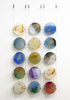 Carrie McGee - Floating Into Orbit (Sold) 68 x 34 x 4 in.