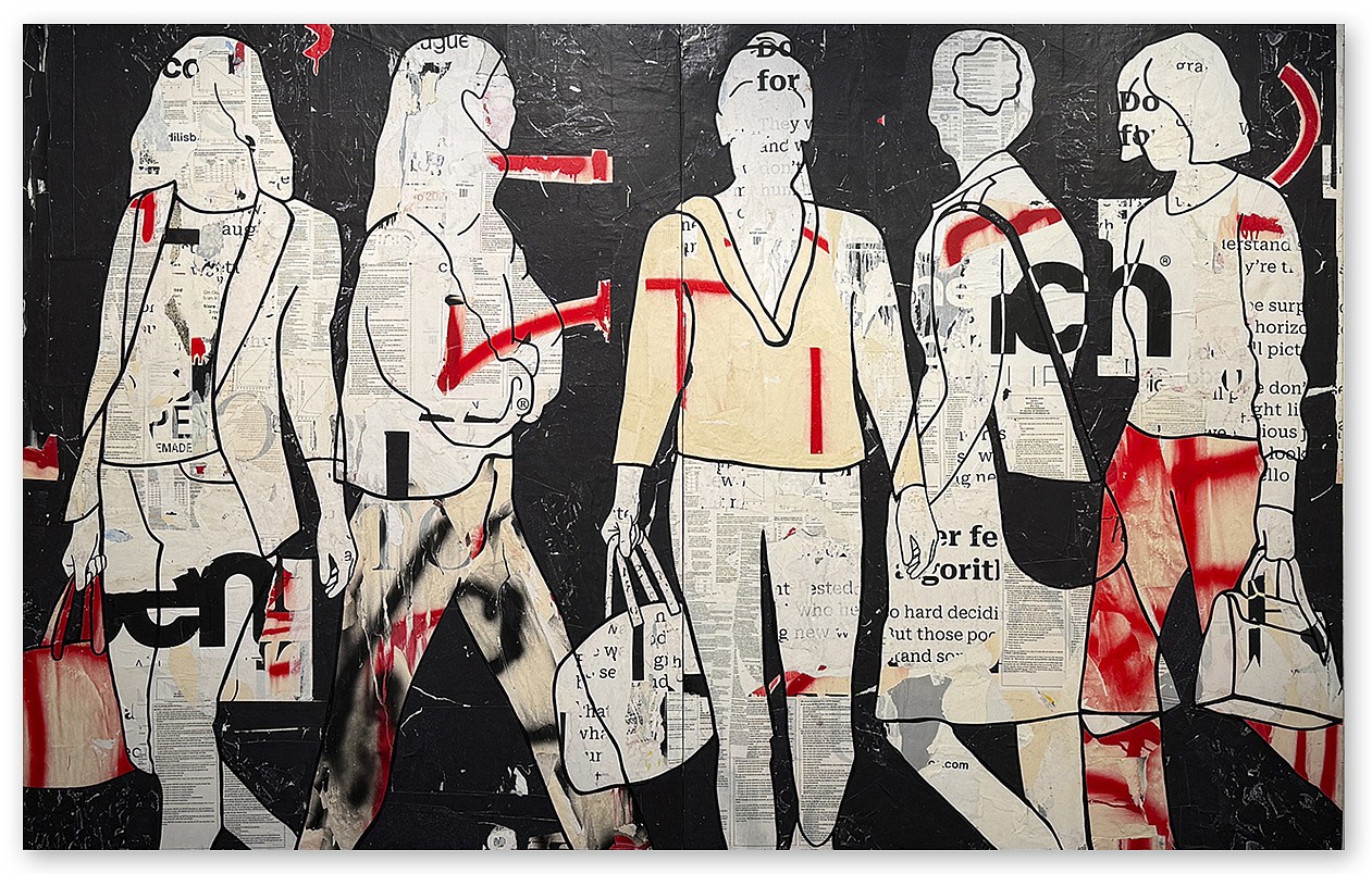 Jane Maxwell, Graffiti Girls (diptych)
60 x 96 in.