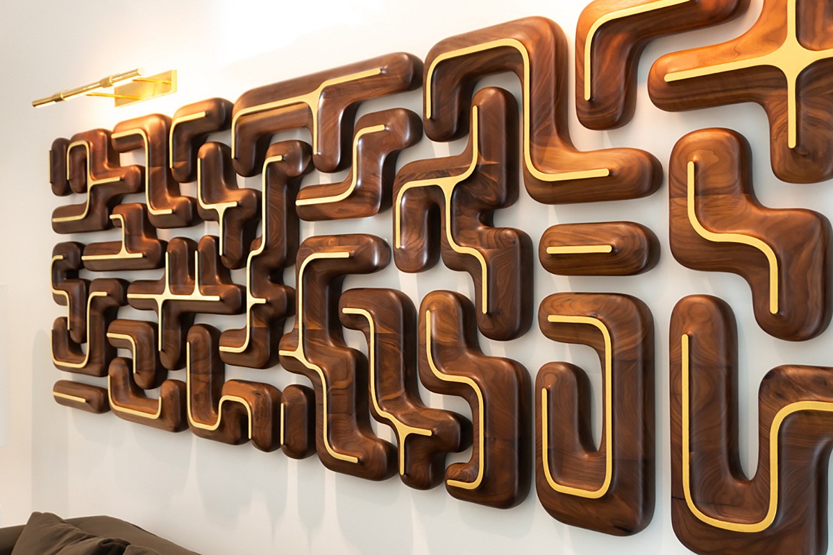 Nuge, In Bloom
Walnut with 24k gold leaf, Private Collection