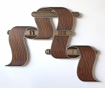 Work:&nbsp;Jenna Krypell Tangled Walnut 57 x 72 x 1 in.