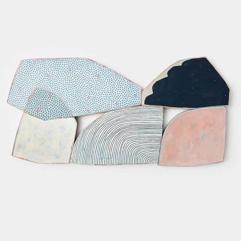 Karine Léger, Trajectoire
Acrylic on wood panel, 21 x 42 x 1 1/4 in.