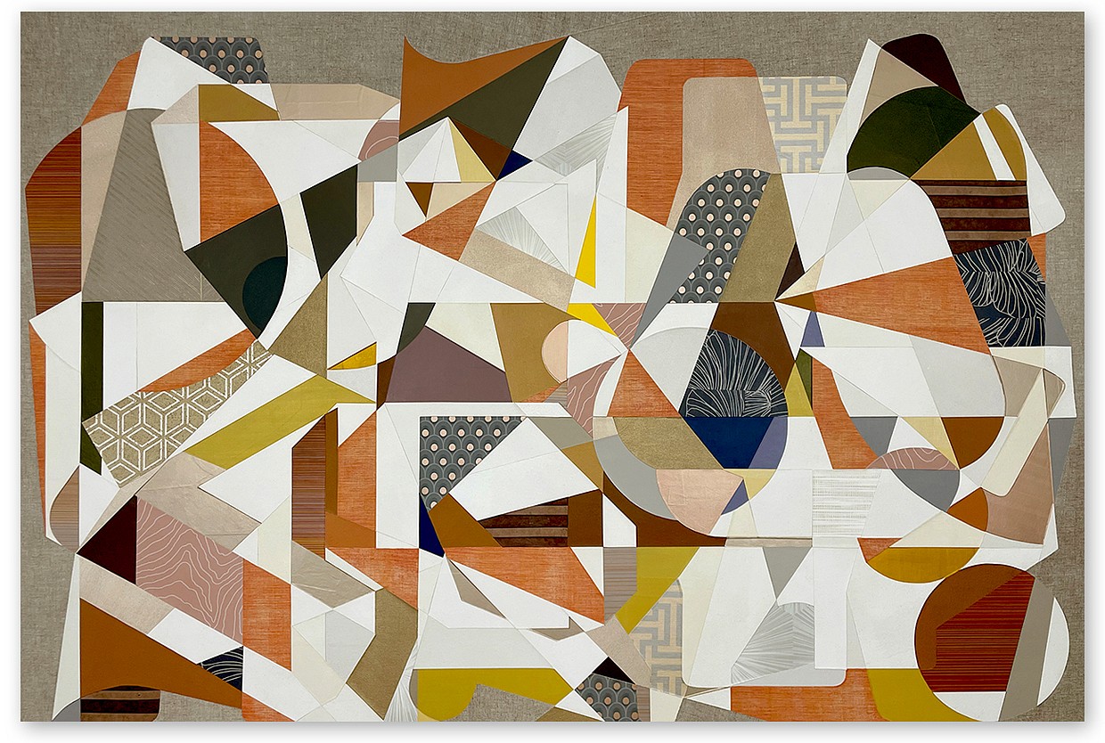 Aaron Wexler, Open Invitation
Collage & mixed media on linen over panel, 50 x 75 in.