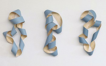 Jeremy Holmes -&nbsp;Three Portraits (L) 46 &frac14; x 24 x 10&rdquo;, (C) 45 x 18 x 10", (R) 45 x 23 x 10"